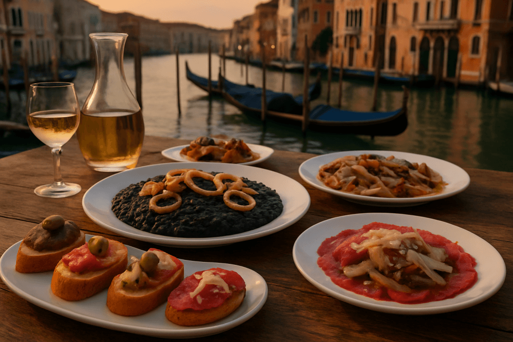 explorez les plats typiques et délicieuses spécialités culinaires de venise, de la fameuse polenta aux célèbres cicchetti, et laissez-vous emporter par les saveurs authentiques de cette ville magique.
